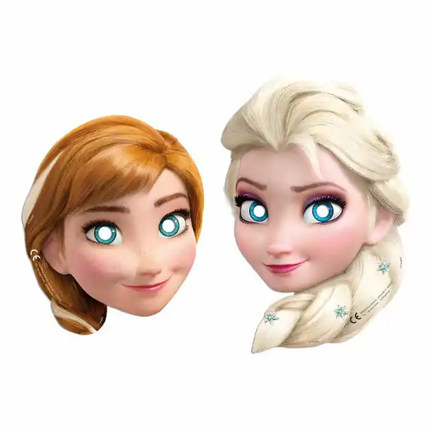 Papieren Maskers Frozen 2 - 6st. Express Levering