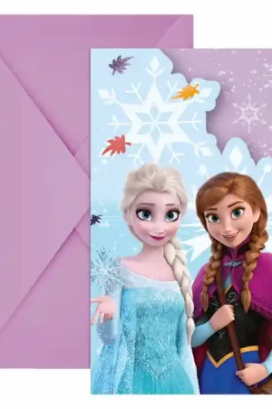 Dagaanbieding Uitnodigingen met Enveloppen Frozen Idyllic Wonder - 6st.
