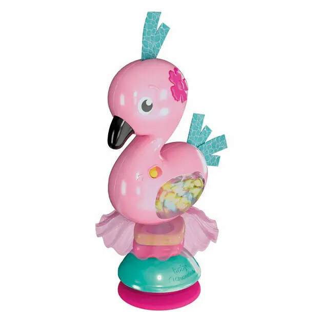 Goedkoop Clementoni Baby Schud en Speel Flamingo met Geluid en Zuignap