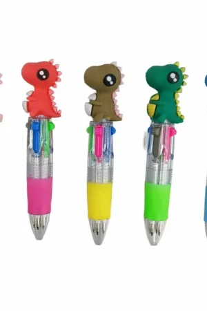 Actieprijs Meerkleurenpen Dinosaurus - 6 Kleuren