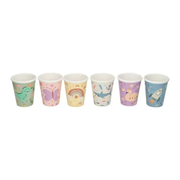 Set Bekers van Melamine 250ml - 24st. Uitverkoop