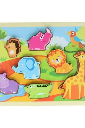 Houten Vormenpuzzel Jungle - 7st. Gecertificeerd