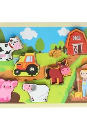 Houten Vormenpuzzel Boerderij - 7st. Koop Online