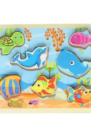 Houten Vormenpuzzel Oceaan - 7st. Veilige Betaling