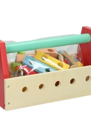 Houten Gereedschapskist Voor Kinderen - 25x12x14cm Lage Kosten