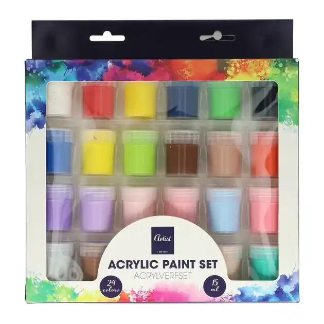 Shop Nu Acrylverfset 24 Kleuren - 15ml