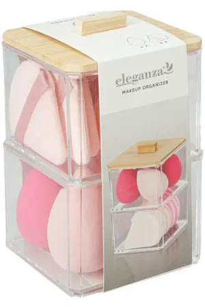 Make-Up Organizer 2-Laags met Bamboe Deksel Betaalbaar