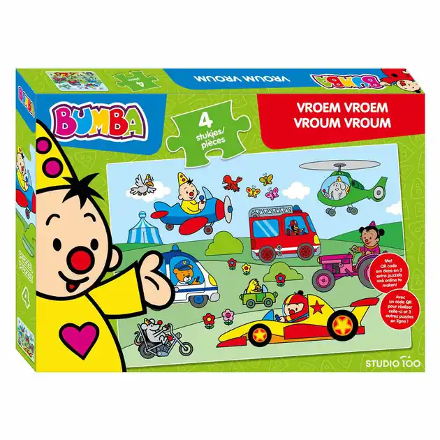 Bumba Puzzel Vroem Vroem - 4st. Dagaanbieding