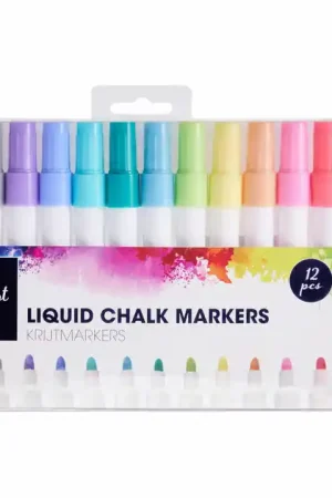 Beperkt Aanbod Vloeibare Krijtmarkers - 12st.
