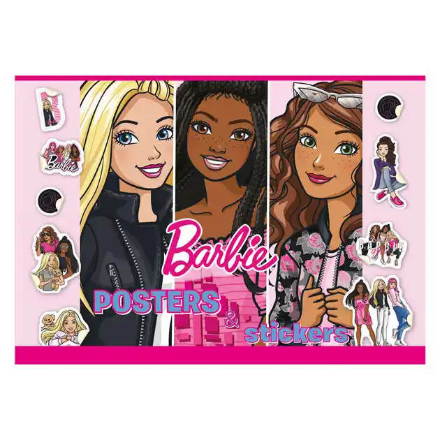 Barbie Posterboek om te Kleuren met Stickers Lage Prijs