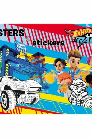 Speciale Aanbieding Hot Wheels Posterboek om te Kleuren met Stickers
