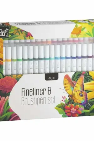 Gecertificeerd Fineliner & Brushpen Set - 40st.
