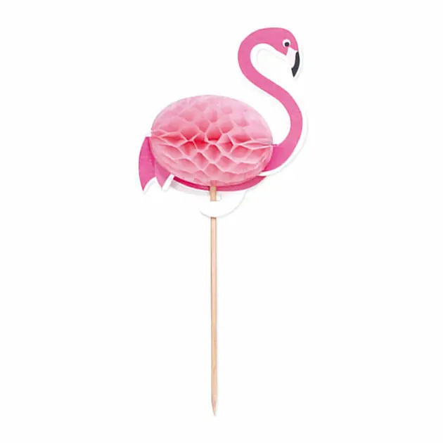 Fabrieksprijs Cocktailprikkers Flamingo 10x6cm Aloha - 10st.