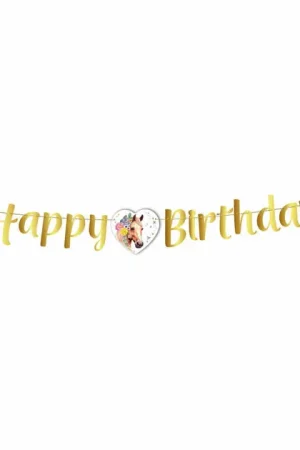 Vlaggenlijn Happy Birthday Paarden - 2m Finale Uitverkoop