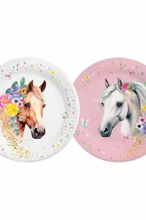 Papieren Borden 23cm Paarden - 8st. Shop Nu