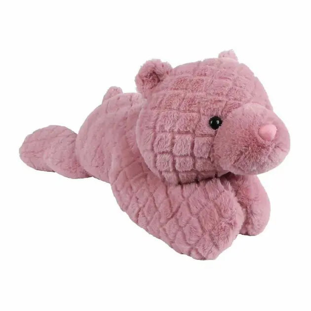 Mini Club Pluche Beer Liggend Roze - 70cm Meest Verkocht