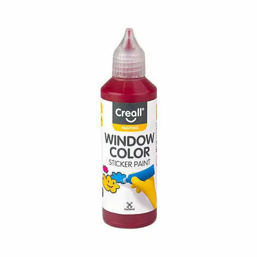 Direct Verzonden Creall Raamverf Donkerrood - 80ml