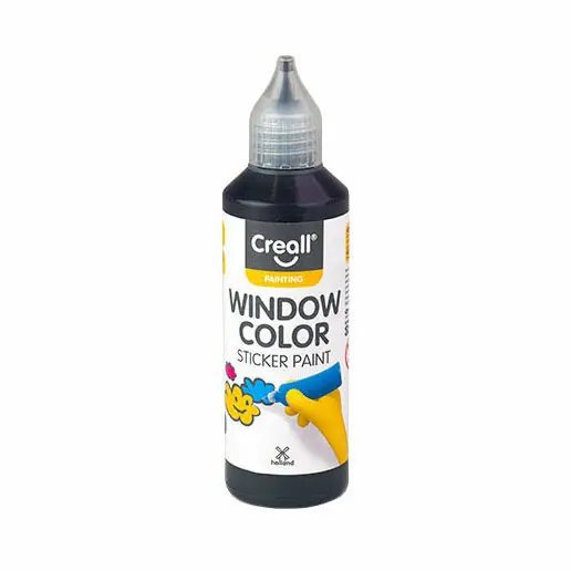 Populair Creall Raamverf Zwart - 80ml