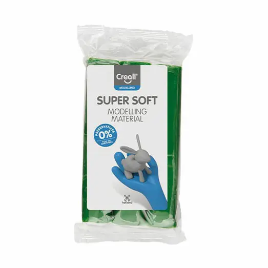 Creall Supersoft Klei Conserveringsvrij Groen - 500gr. Direct Verzonden
