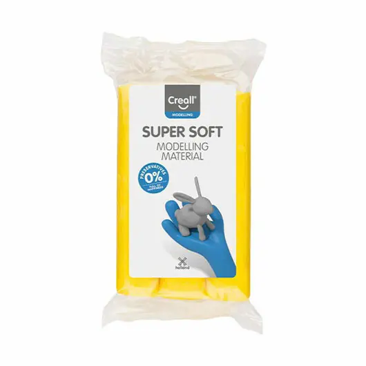 Rechtstreeks Van De Fabrikant Creall Supersoft Klei Conserveringsvrij Geel - 500gr.