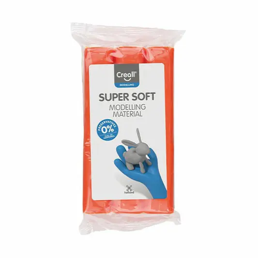 Snelle Levering Creall Supersoft Klei Conserveringsvrij Oranje - 500gr.