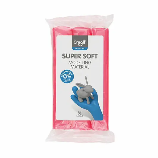 Gratis Retour Creall Supersoft Klei Conserveringsvrij Roze - 500gr.