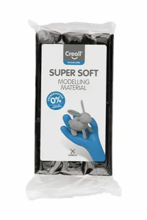 Creall Supersoft Klei Conserveringsvrij Zwart - 500gr. Gecertificeerd
