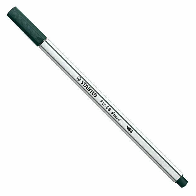 STABILO Pen 68 Brush - Viltstift - Aarde Groen (63) Lage Kosten