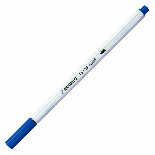 STABILO Pen 68 brush Viltstift - Ultramarijn Nieuw