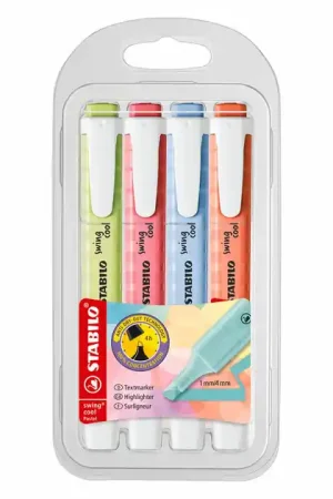 STABILO swing cool Pastel Markeerstiften - 4dlg. Op = Op