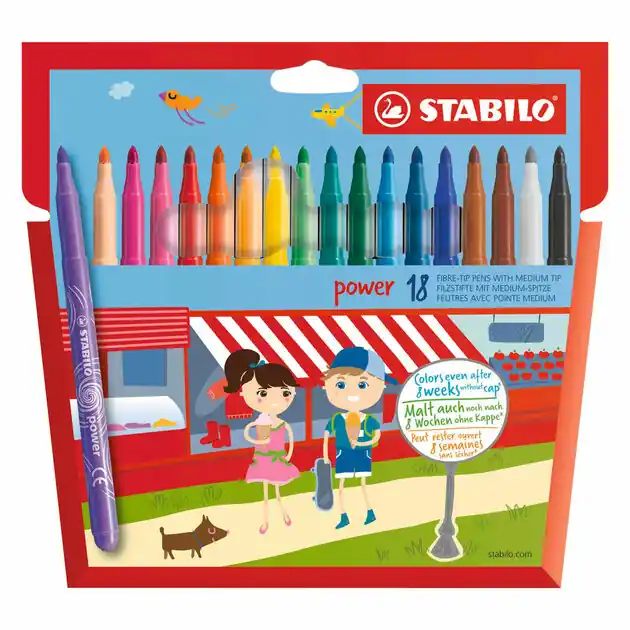 STABILO power Viltstiften - 18dlg. Fabrieksprijs