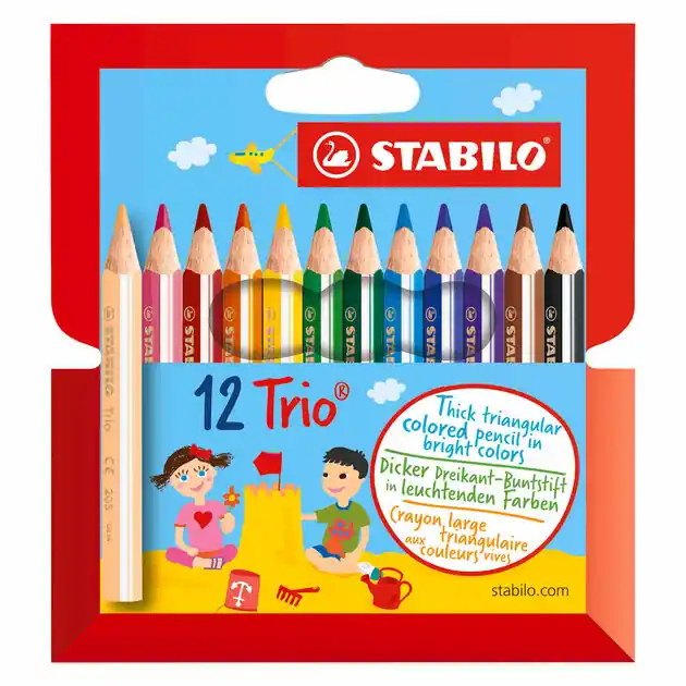 Direct Verzonden STABILO Trio thick short Ergonomische Kleurpotloden - 12dlg.