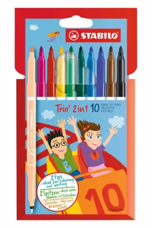 STABILO Trio 2in1 Ergonomische Kleurpotloden - 10dlg. Koopje