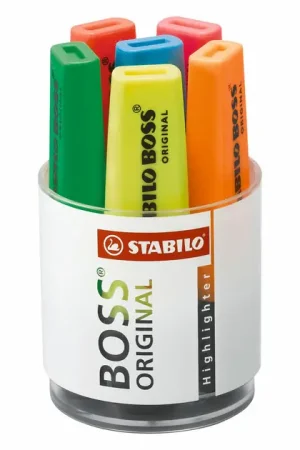 Tijdelijk Beschikbaar STABILO BOSS Original Markeerstfiten in Doos - 6dlg.