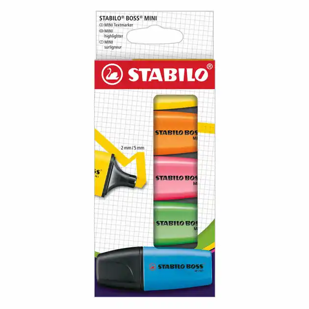 STABILO BOSS MINI Markeerstiften - 5dlg. Betaalbaar