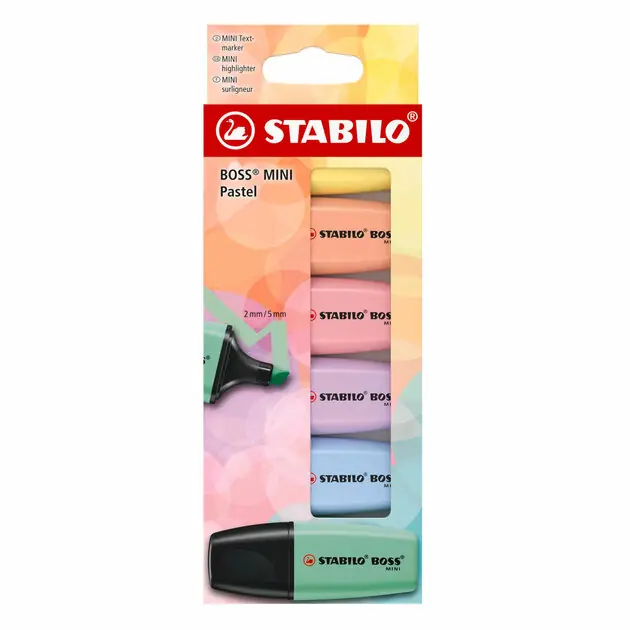 Lage Prijs STABILO BOSS MINI Pastel Markeerstiften - 6dlg.