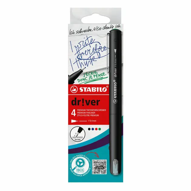 Exclusieve Aanbieding STABILO dr!ver Fijn Fineliners - 4dlg.