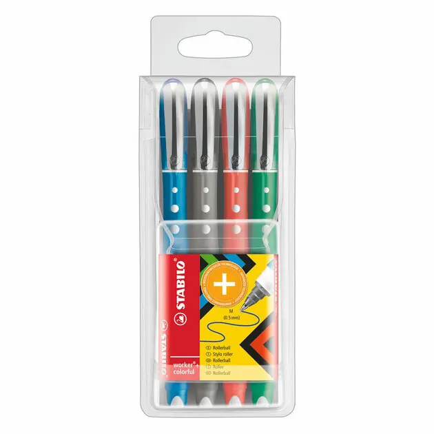 Lage Prijs STABILO worker Colorful Rollerpen - 4dlg.