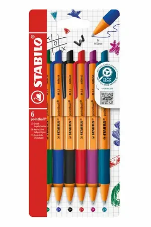 Favoriet STABILO pointball Balpennen - 6dlg.
