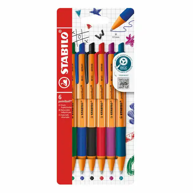 Favoriet STABILO pointball Balpennen - 6dlg.