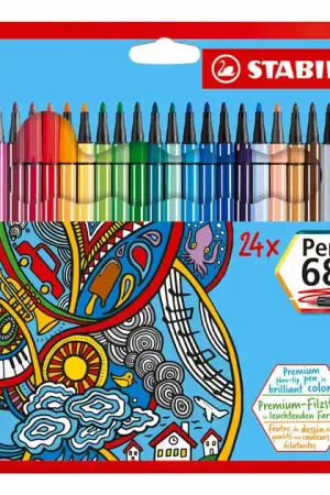 STABILO Pen 68 Viltstiften - 24dlg. Tijdelijk Beschikbaar