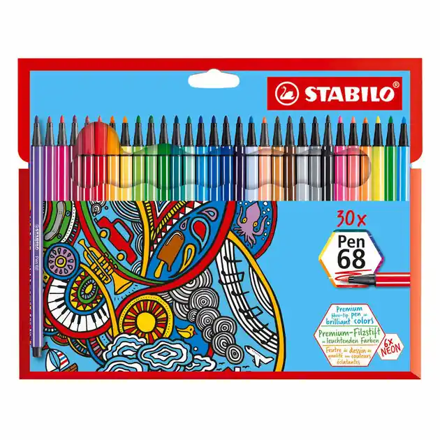 Alleen Vandaag STABILO Pen 68 Viltstiften - 30dlg.