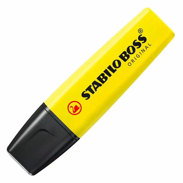 Goedkoop STABILO BOSS Original Markeerstiften Geel - 4st.