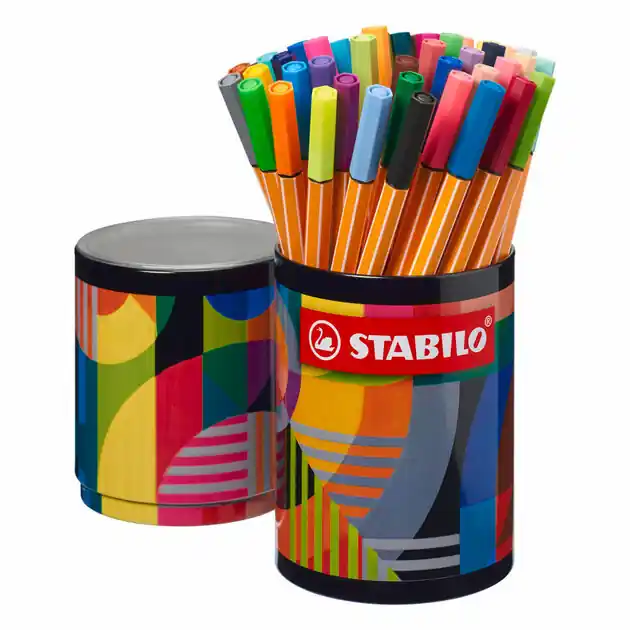 STABILO point 88 ARTY Fineliners in Metalen Rond Etui - 45dlg. Shop Nu