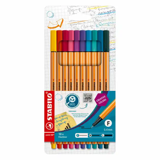 Snelle Levering STABILO point 88 fashion colors Fineliners - 10dlg.