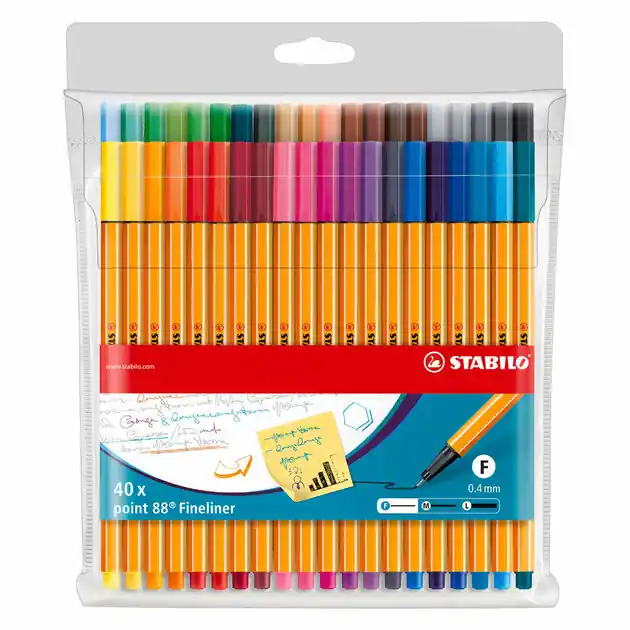 Veilige Betaling STABILO point 88 Fineliners in Etui - 40dlg.