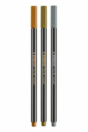 Laatste Versie STABILO Pen 68 metallic Viltstiften Zilver Goud Koper - 3dlg.
