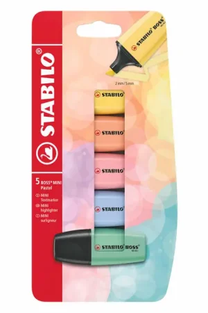 Must-Have STABILO BOSS MINI Pastel Markeerstiften - 5dlg.