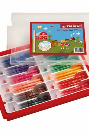 Beperkt Aanbod STABILO Trio Jumbo Schoolverpakking Ergonomische Viltstiften - 144dlg.