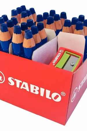 Laatste Kans STABILO MARKdry Schoolverpakking Whiteboardpotloden Blauw - 30st. met 2 puntenslijpers